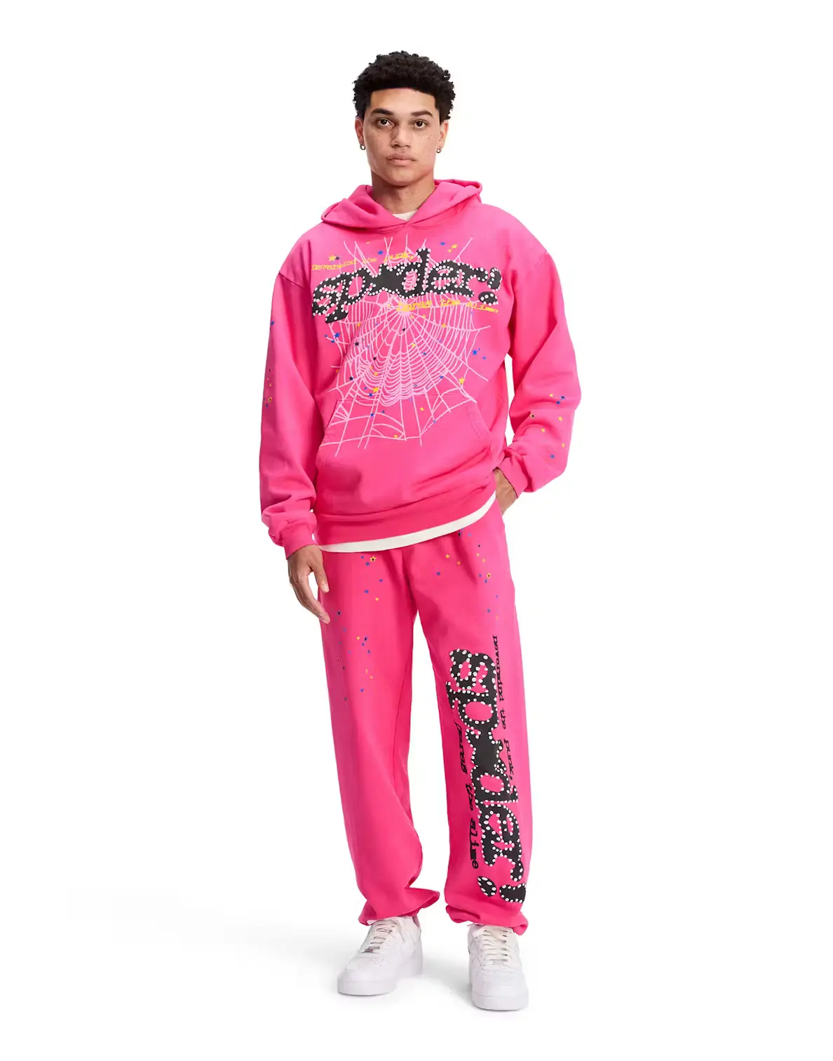 nevermind the spider pink hoodie